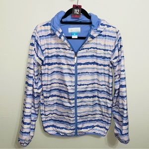 Columbia Blue and White Striped Jacket